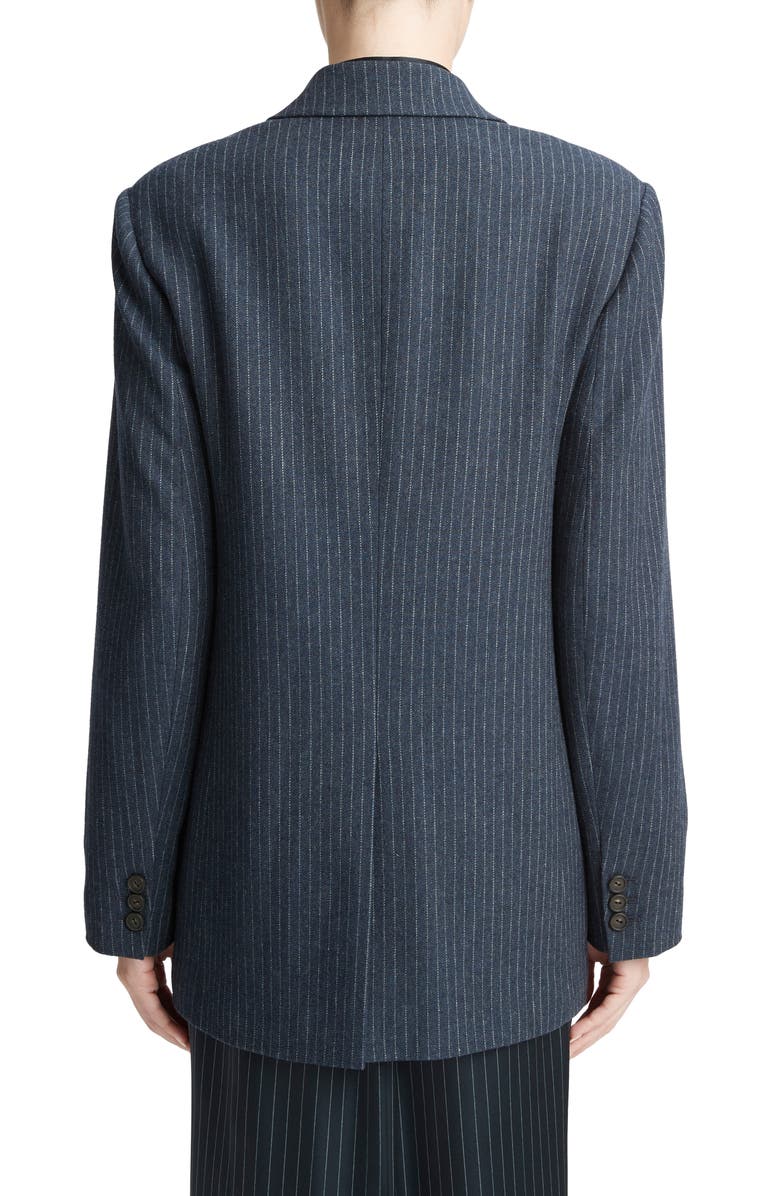 Vince Pinstripe Wool Blend Flannel Blazer, Alternate, color, 