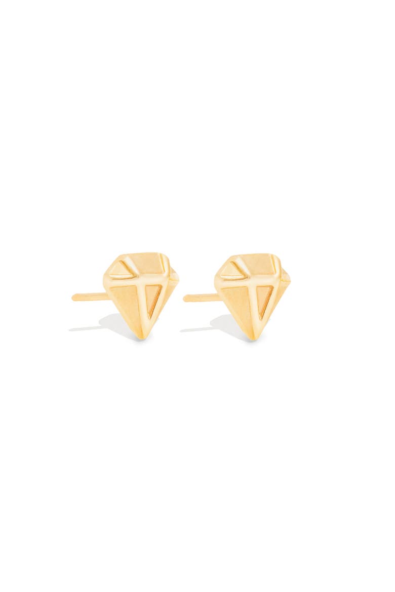 Mini Juju Diamond Stud Earrings, Alternate, color, Gold