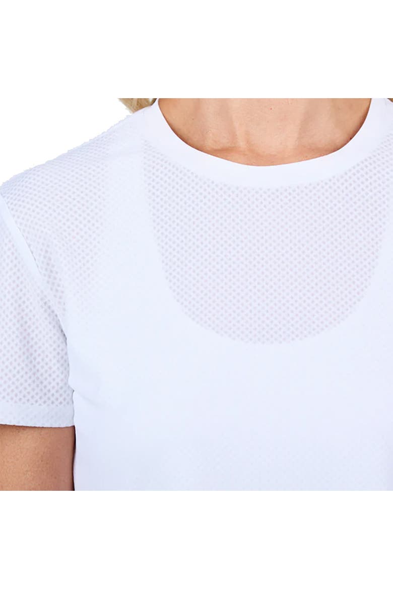 Staples Mesh Short Sleeve Womens Tennis Shirt, Alternate, color, White
