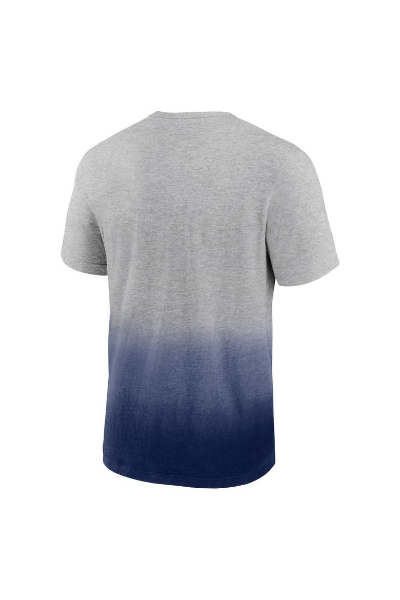 Men's Fanatics Branded Heathered Gray/Heathered Navy Boston Red Sox Iconic Team Ombre Dip-Dye T-Shirt, Alternate, color, Heather Gray