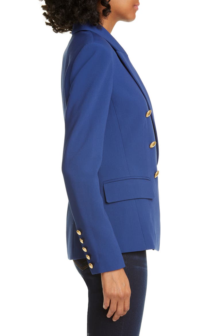 Kenzie Double Breasted Blazer, Alternate, color, DEEP OCEAN