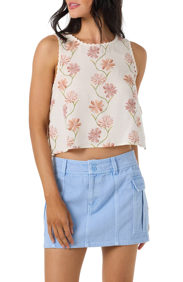 O'Neill Athena Ivy Floral Tank, Main, color, Tofu
