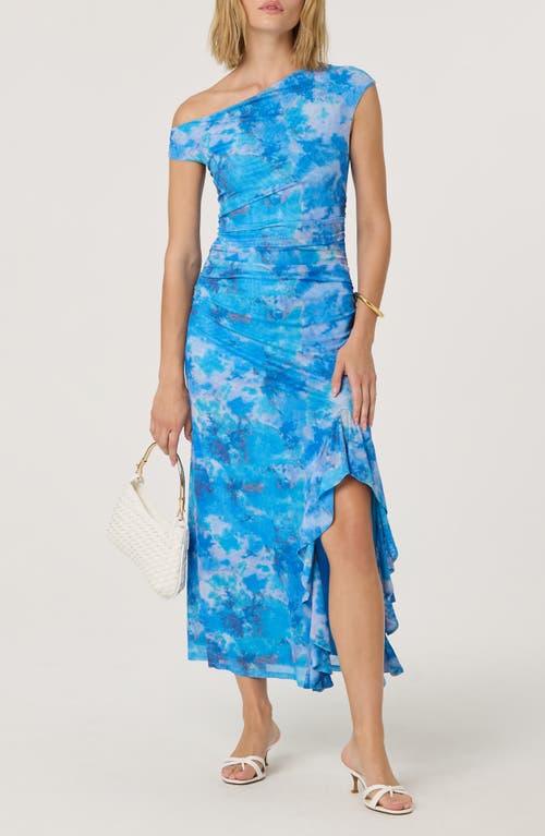 Astr The Label Ruched One-shoulder Maxi Dress