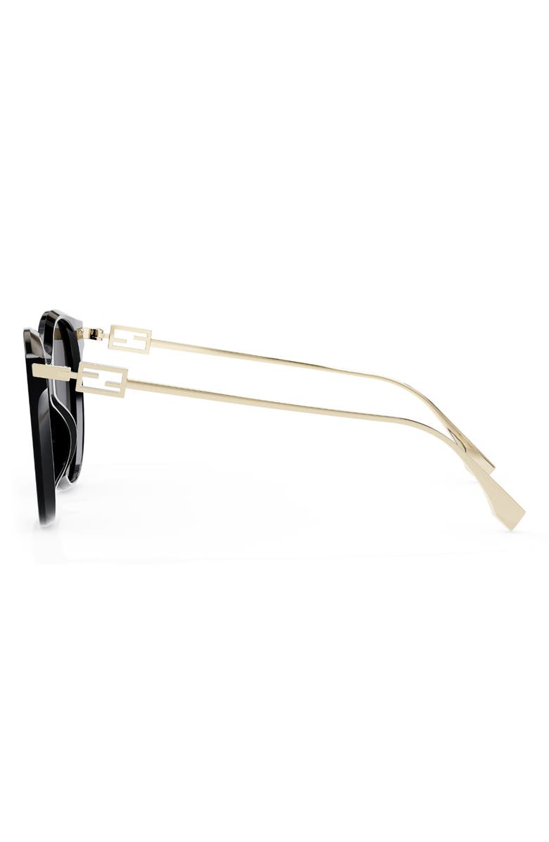 Fendi 'Fendi Baguette 54mm Round Sunglasses, Alternate, color, 