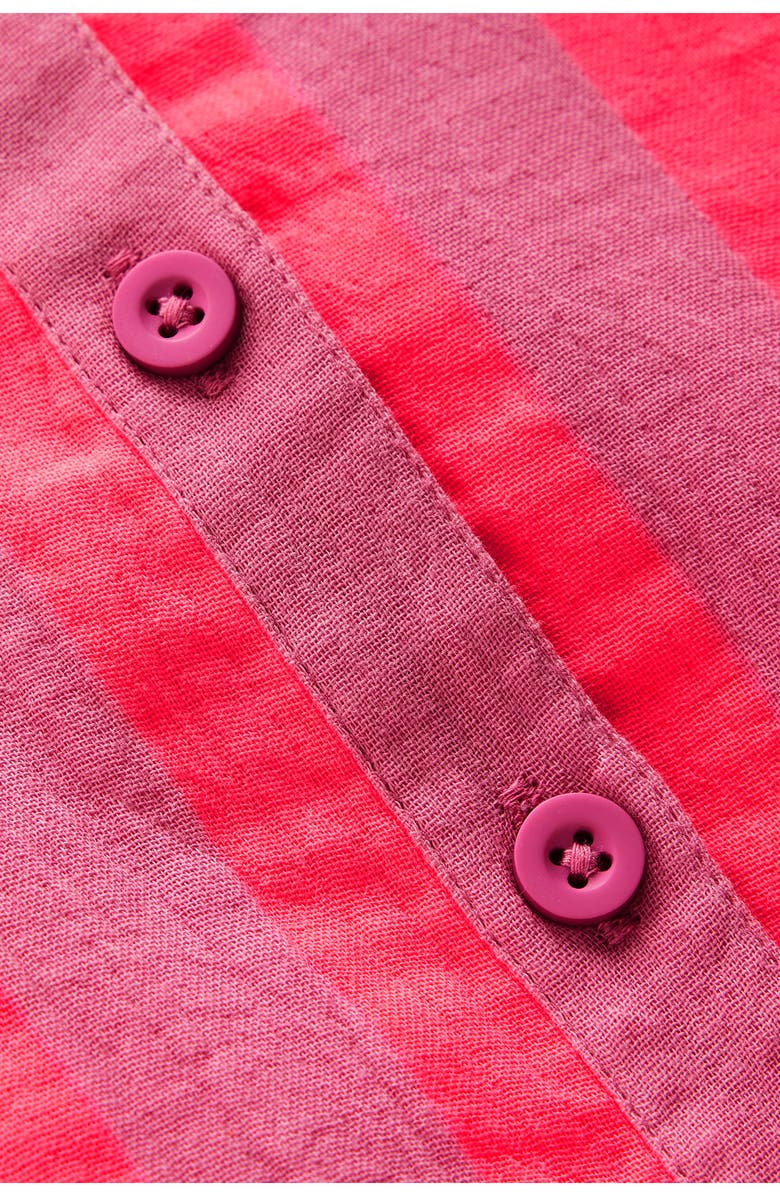 Mini Boden Kids' Stripe Cotton Button-Up Shirt, Alternate, color, Formica Pink Stripe