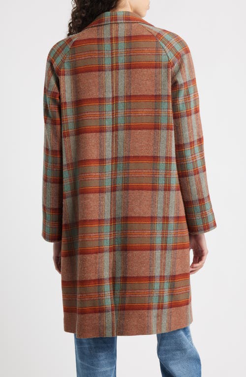Pendleton Oregon Plaid Wool Overcoat In Multi