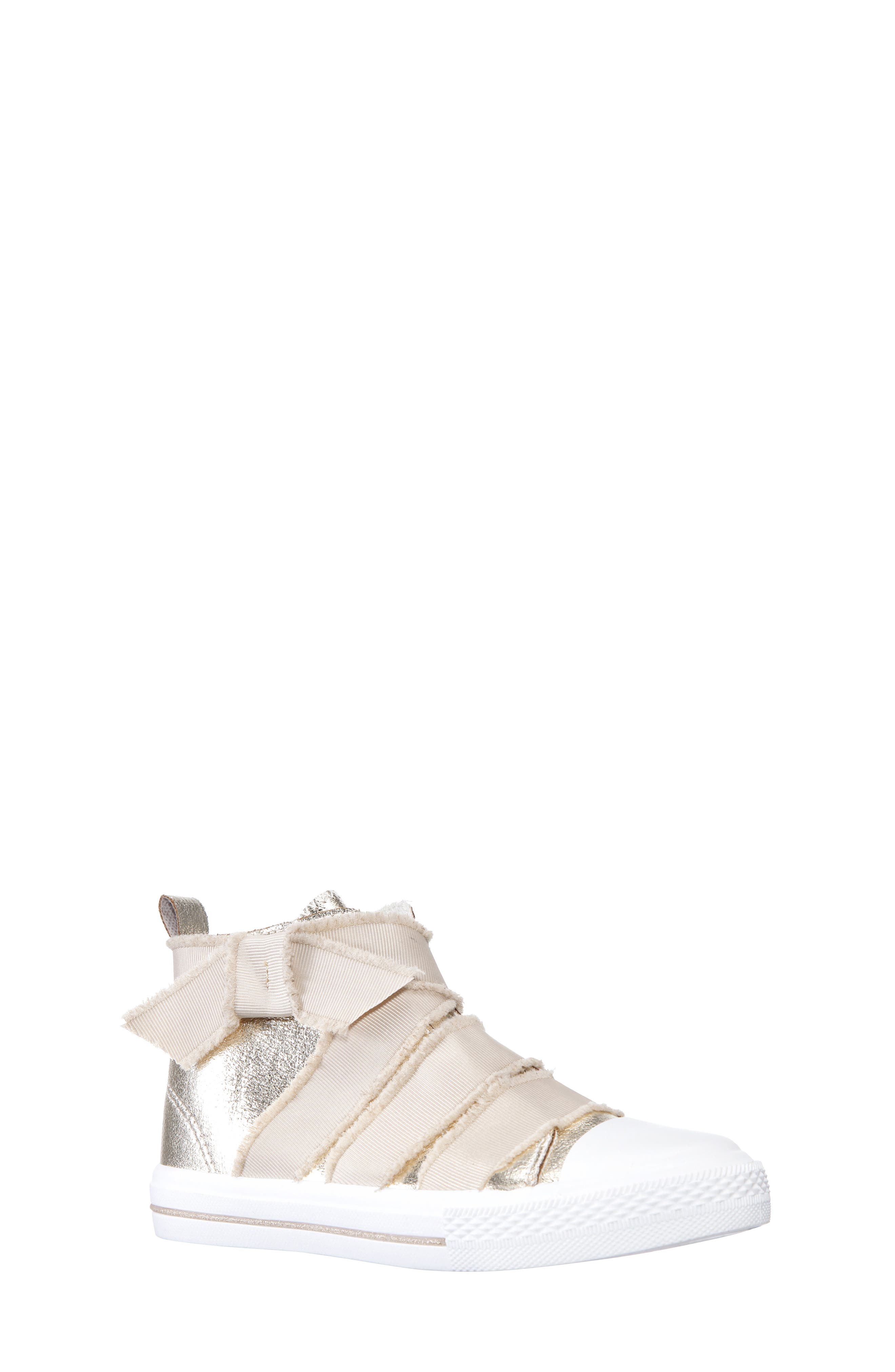 Nina Ellen Metallic High Top Sneaker, Main, color, 