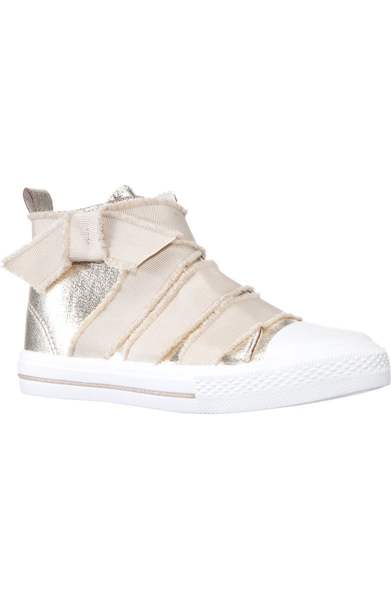 Nina Ellen Metallic High Top Sneaker, Main, color,