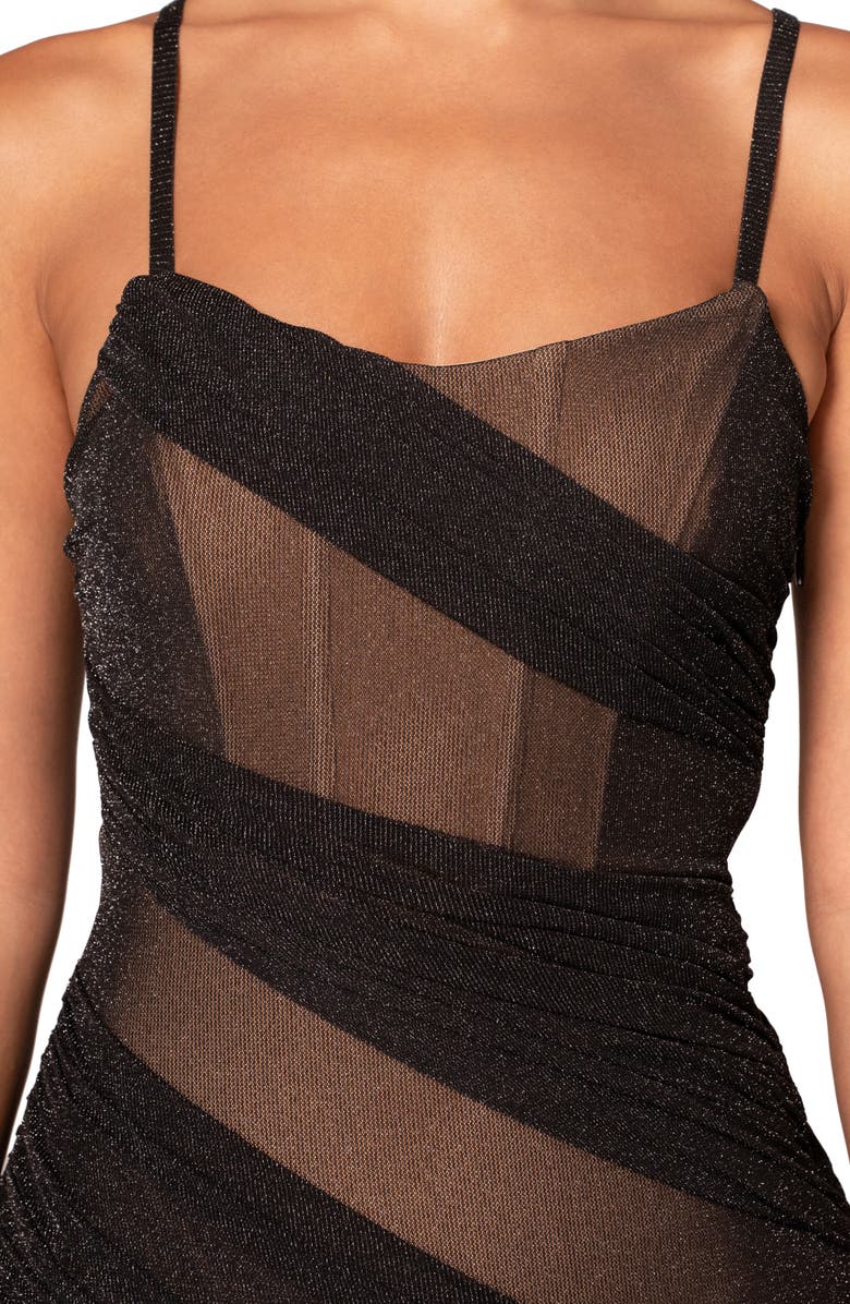 JLUXLABEL Catalina Metallic Sleeveless Knit Maxi Dress, Alternate, color, Black