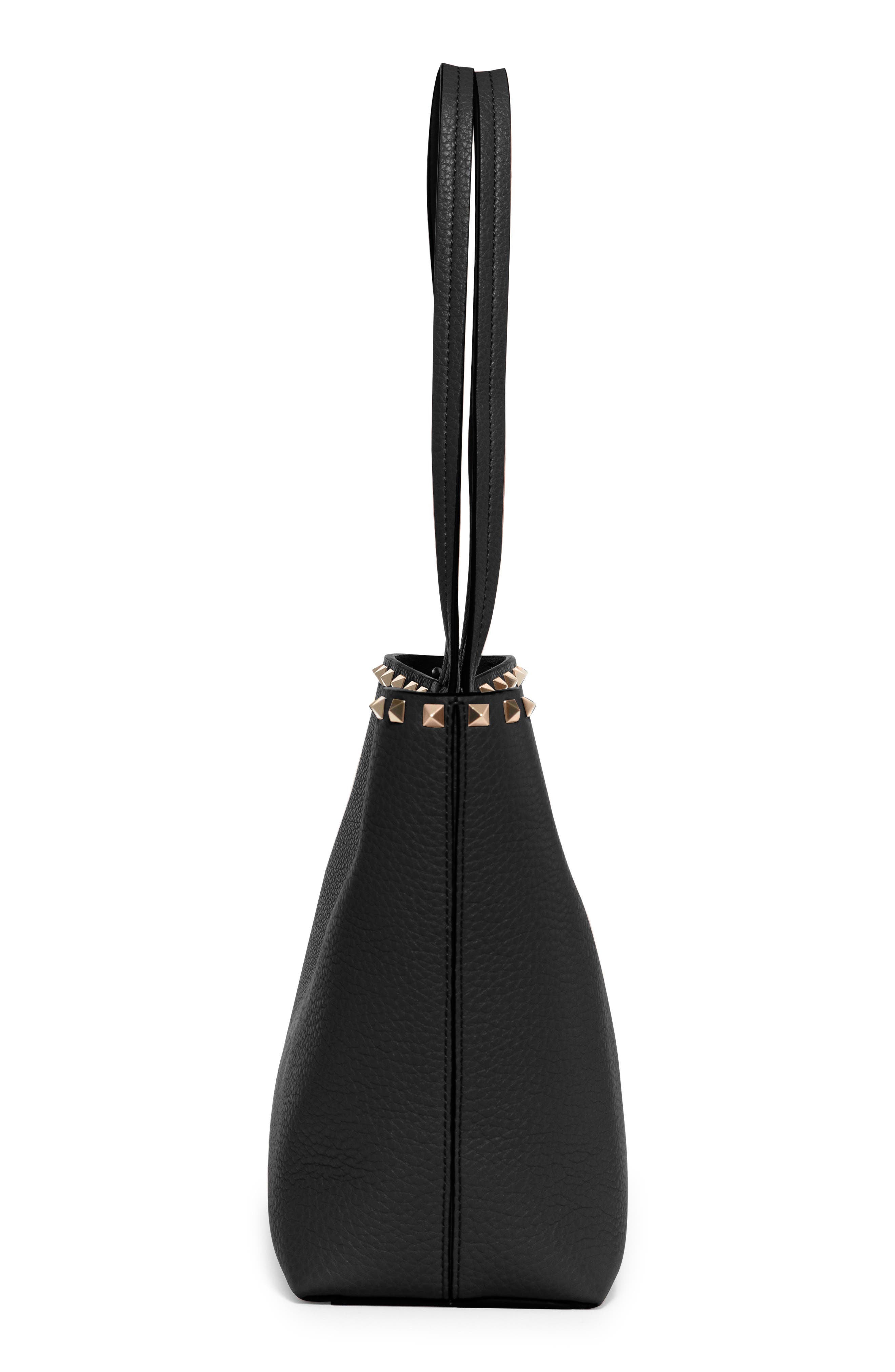 Valentino Garavani Rockstud Leather Tote, Alternate, color, 