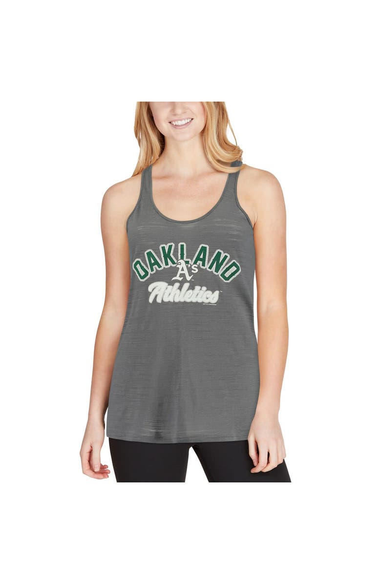 SOFT AS A GRAPE Women's Soft as a Grape Charcoal Oakland Athletics Multi-Count Tank Top, Alternate, color, Charcoal