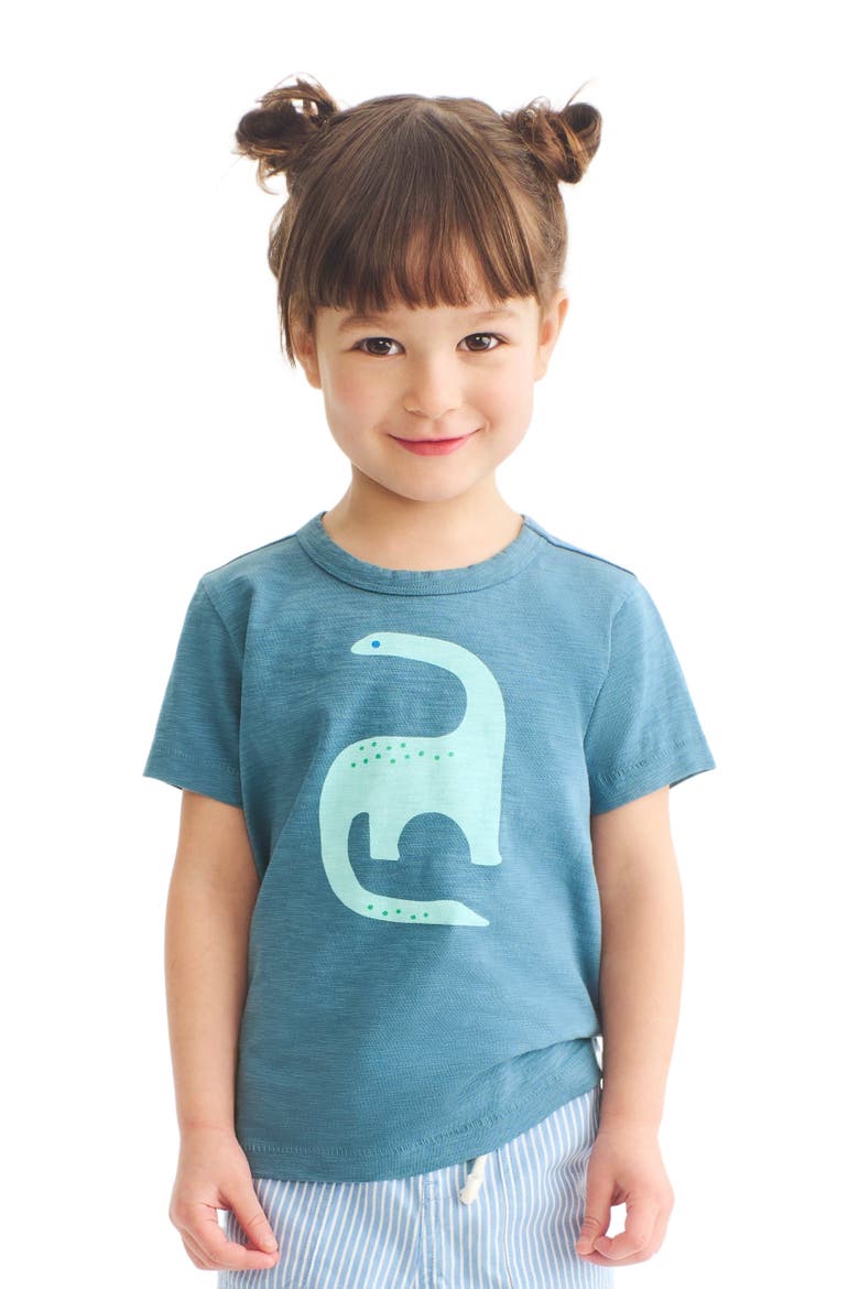 Kids Dino Tee, Alternate, color, Slate Blue Dinosaur
