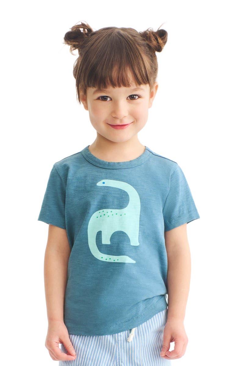 Primary Kids Dino Tee, Alternate, color, Slate Blue Dinosaur