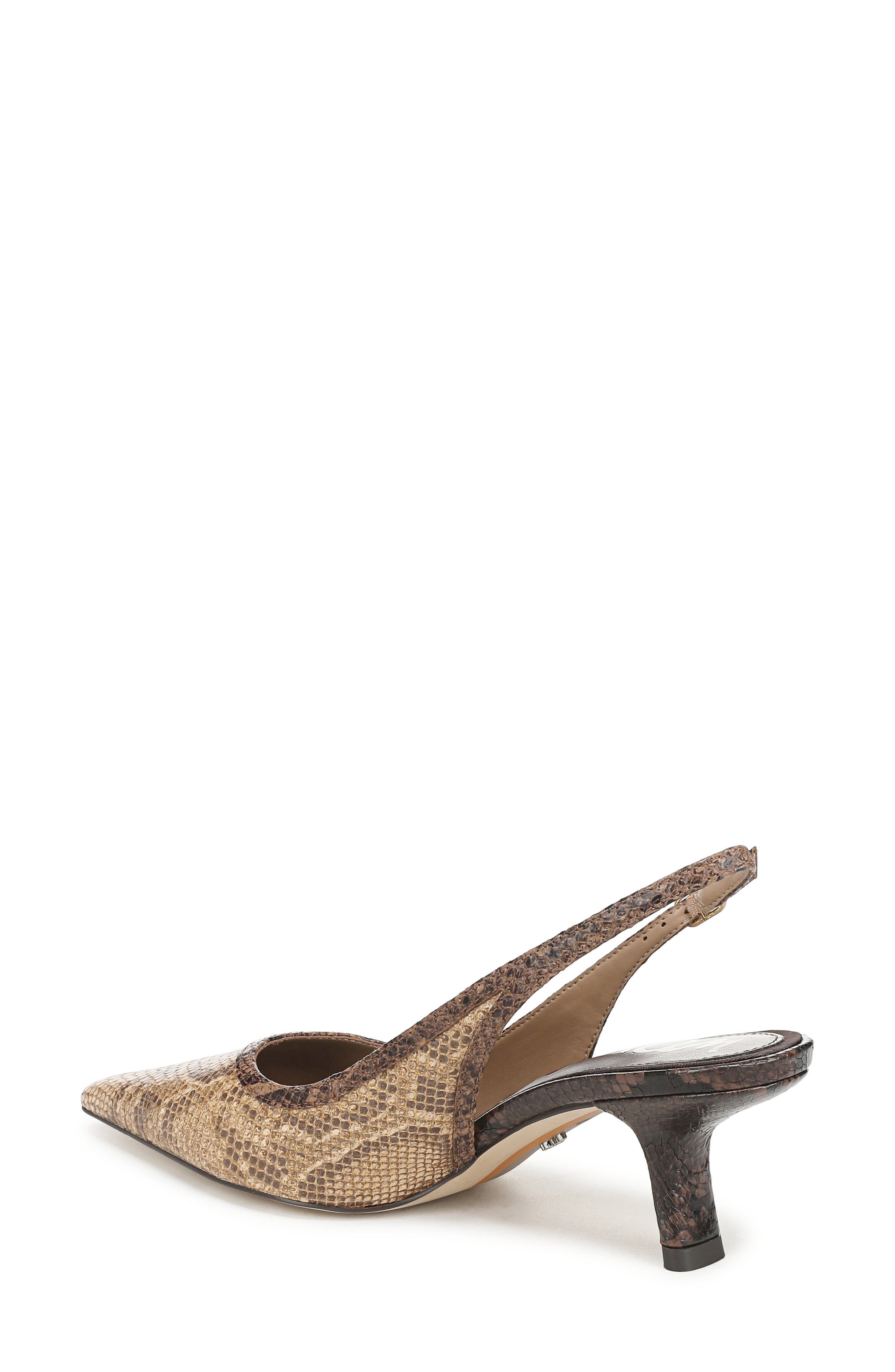 Bianka Slingback Mesh Pointed Toe Pump, Alternate, color, BROWN MULTI