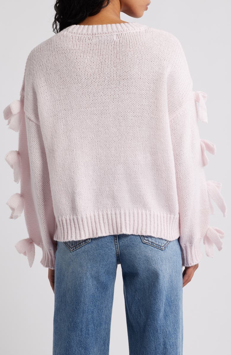 Petal & Pup Lover Tie Sleeve Sweater, Alternate, color, Pink