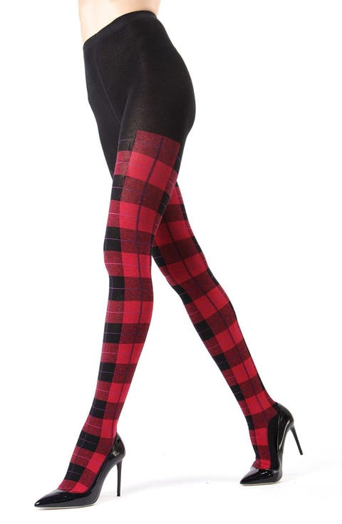 Glasgow Plaid Sweater Tights (Regular & Plus)