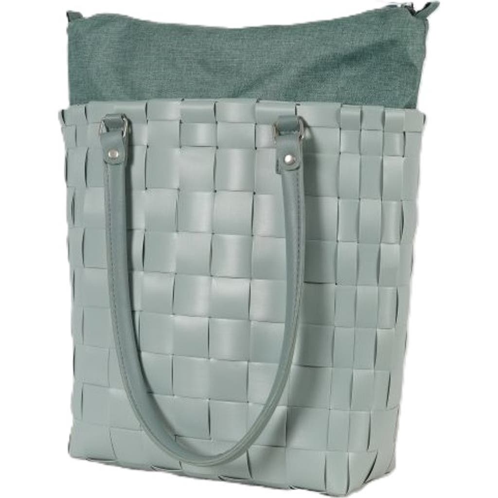 Handed By Soho Recycled Plastic Handbag In Grey/green