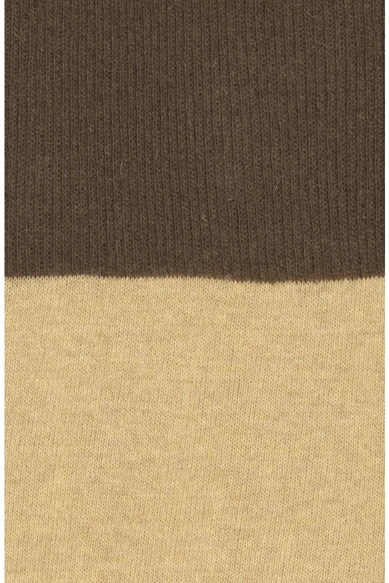 Colorblock Lambswool & Angora Blend Knit Scarf, Alternate, color, MUSTARD/ DARK KHAKI