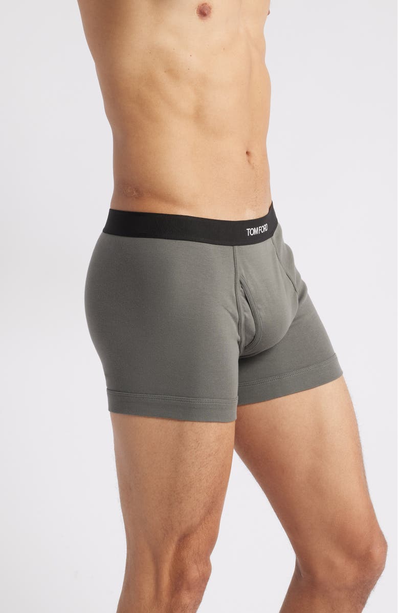 TOM FORD Cotton Stretch Jersey Boxer Briefs, Alternate, color, Slate