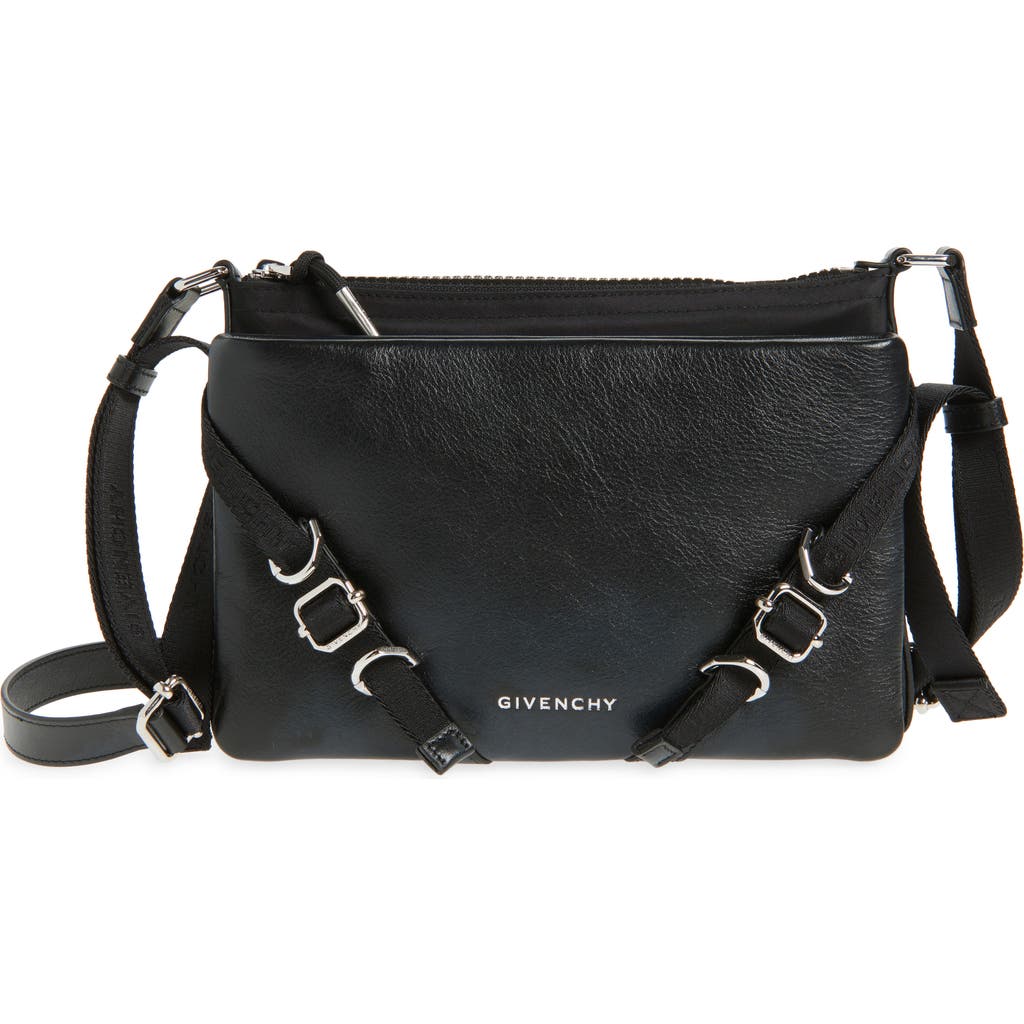 Givenchy Voyou Skinny Leather Crossbody Bag In Black