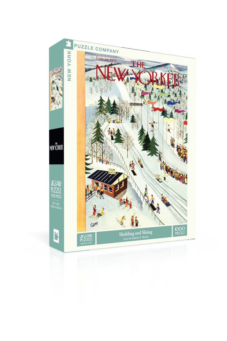 Sledding and Skiing 1000 Piece Puzzle, Alternate, color, No Color