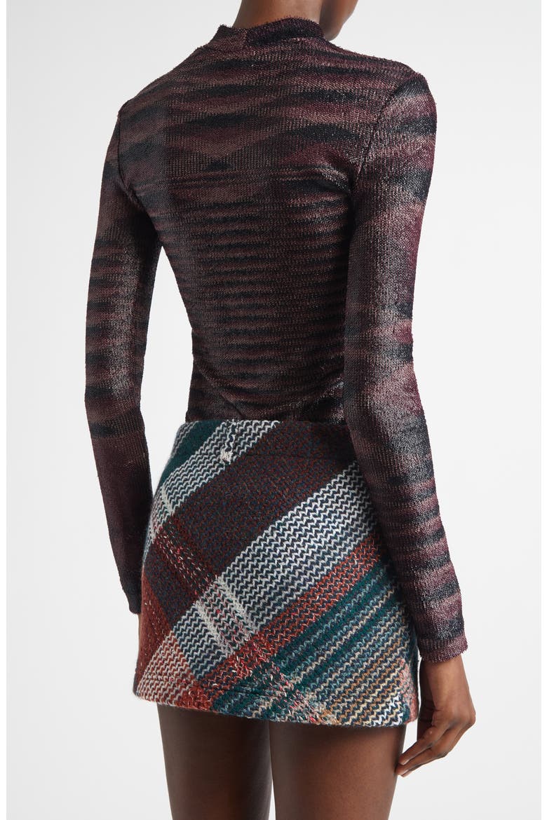 Flame Pattern Coated Sweater, Alternate, color, F903J MULTI BROWN AND BLACK