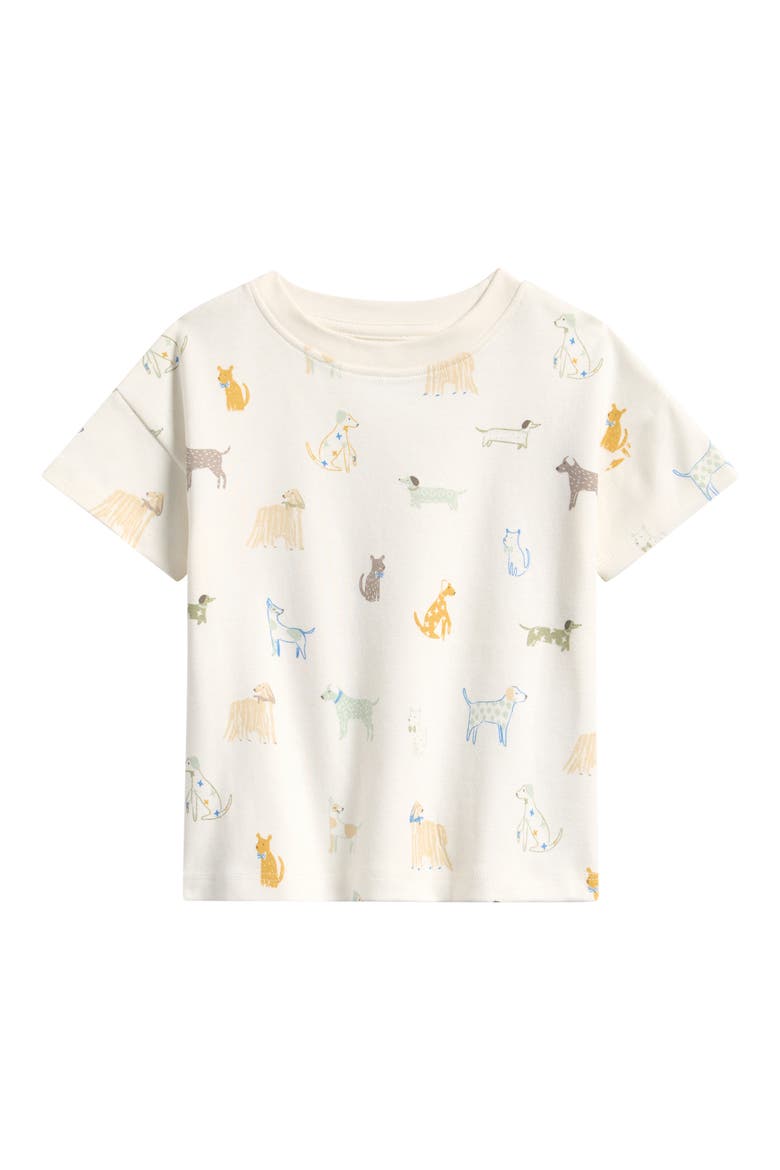 Kids' Drop Shoulder Organic Cotton T-Shirt, Main, color, DOG DAYS