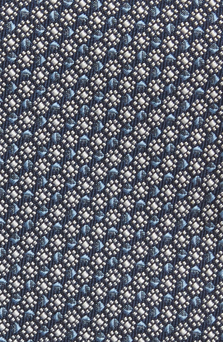 ZEGNA TIES Floral Geometric Jacquard Mulberry Silk Tie, Alternate, color, Lightblue
