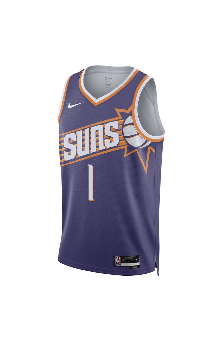 Nike Unisex Nike Devin Booker Purple Phoenix Suns Swingman Jersey - Icon Edition, Alternate, color, Purple