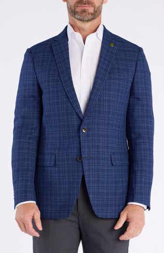 Plaid Wool Blend Sport Coat