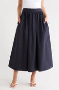 Susana Monaco Cotton Poplin Midi Skirt