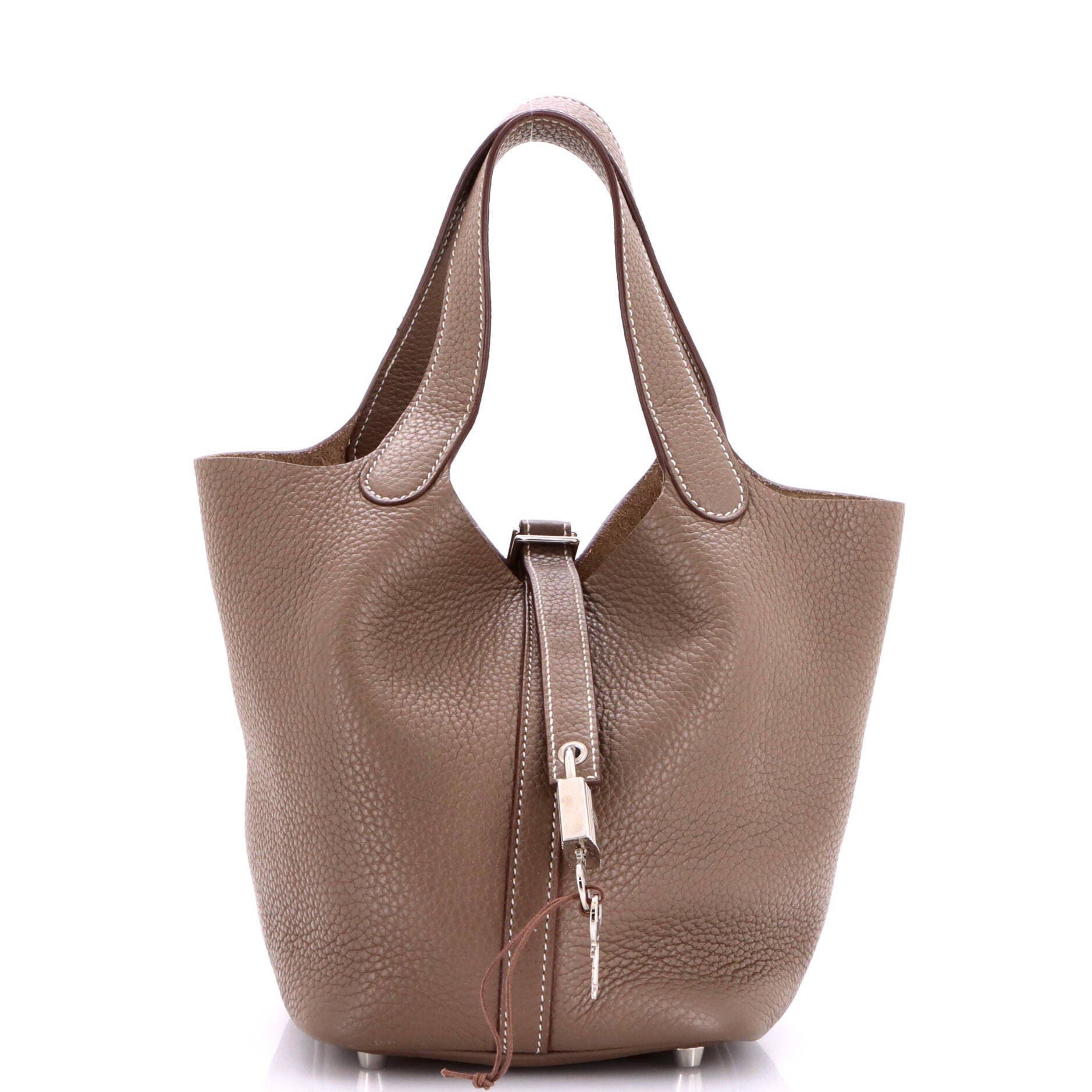 Picotin Lock Bag Clemence PM, Main, color, Grey