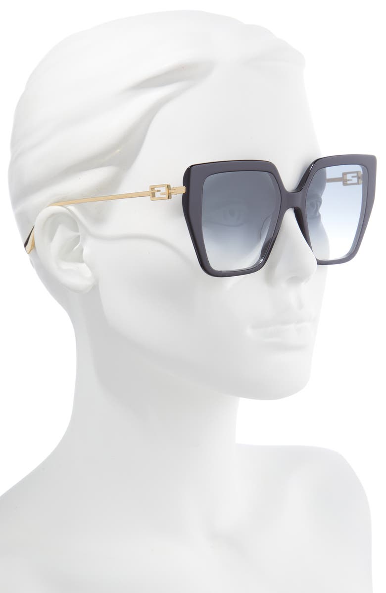 Fendi 'Fendi Baguette 55mm Butterfly Sunglasses, Alternate, color,