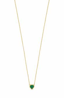 Bony Levy El Mar Emerald Heart Pendant Necklace