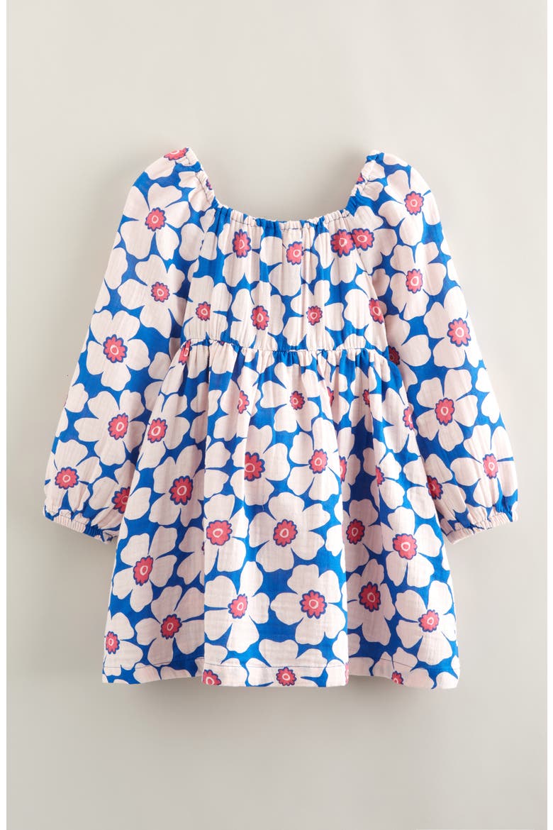 Kids' Pretty Smocked Dress, Alternate, color, BLUE DAPHNE POPPIES
