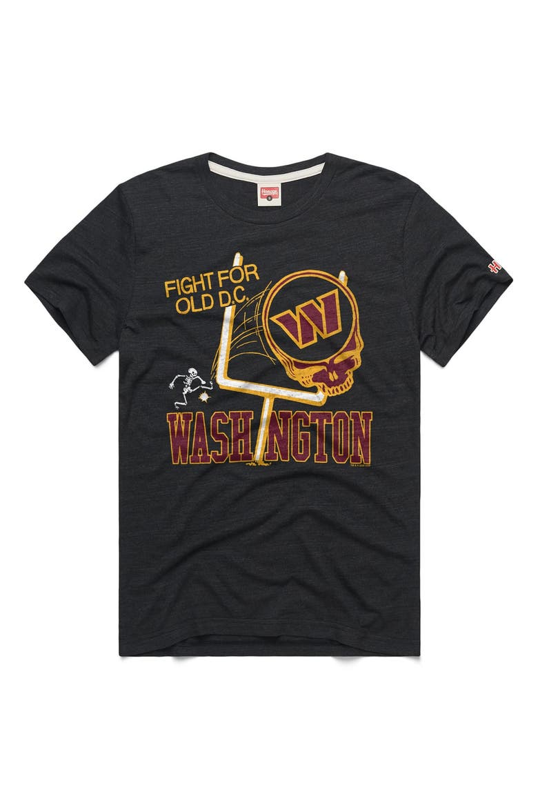 Men's Homage  Charcoal Washington Commanders NFL x Grateful Dead Tri-Blend T-Shirt, Main, color, Charcoal