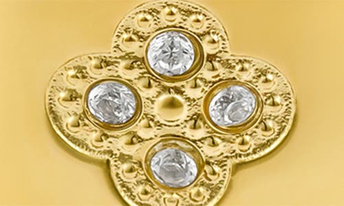 Adornia Cubic Zirconia Clover Band Ring In Gold