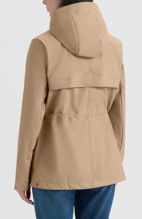 Hunter Abbey Short Rubberized Rain Jacket In Brown