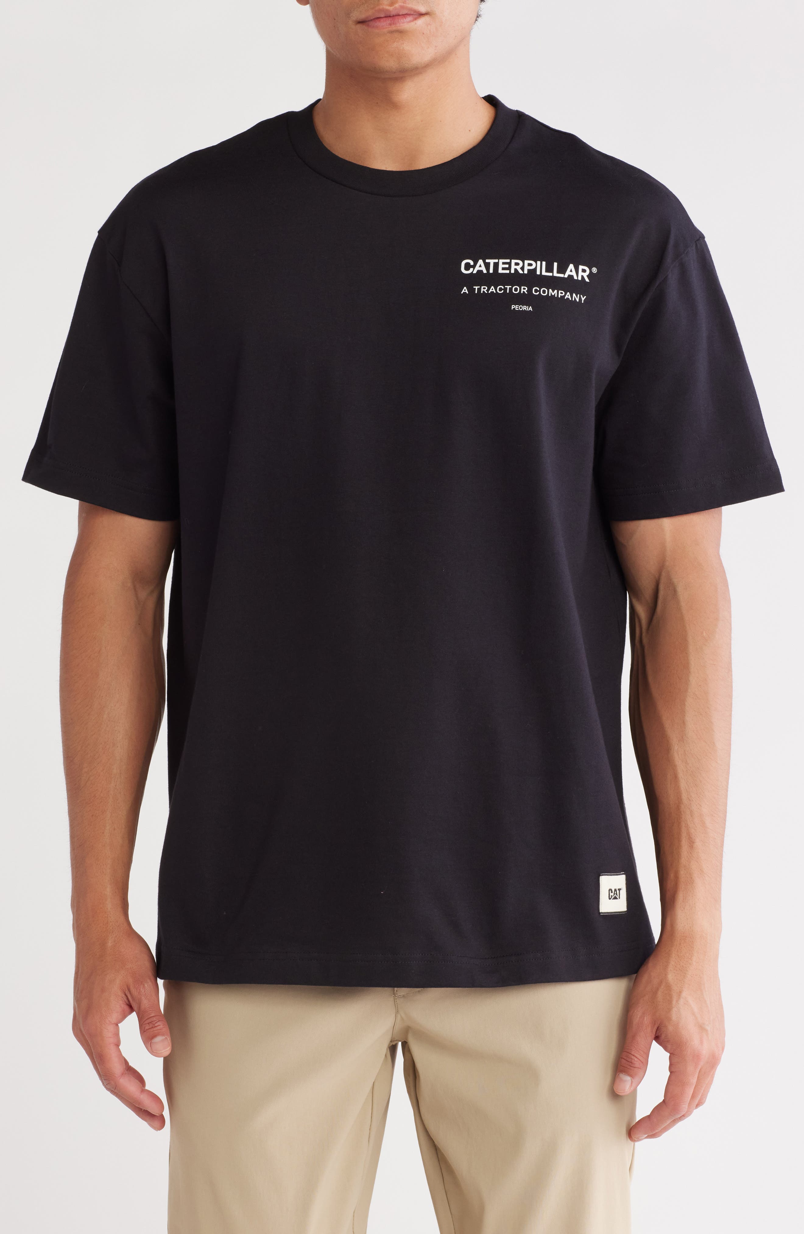 CAT WWR Tractor Company Cotton Graphic T-Shirt