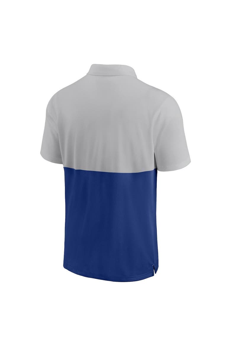 Men's Nike Silver/Royal Los Angeles Dodgers Team Baseline Striped Performance Polo, Alternate, color, Silver