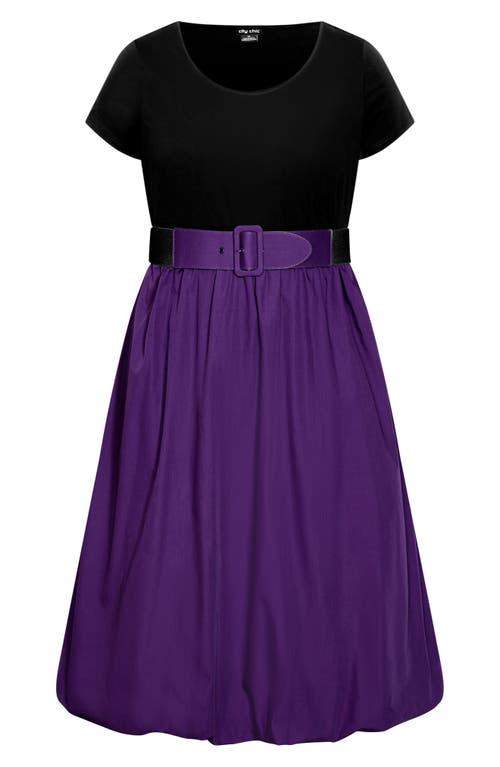 City Chic Paris Days A-line Dress In Black