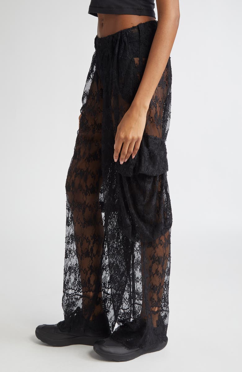 Collina Strada Pleated Cargo Pants, Alternate, color, Black