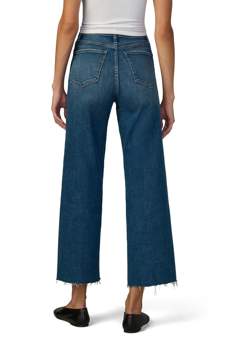 The Mia Raw Hem High Waist Ankle Wide Leg Jeans, Alternate, color, CANDOR