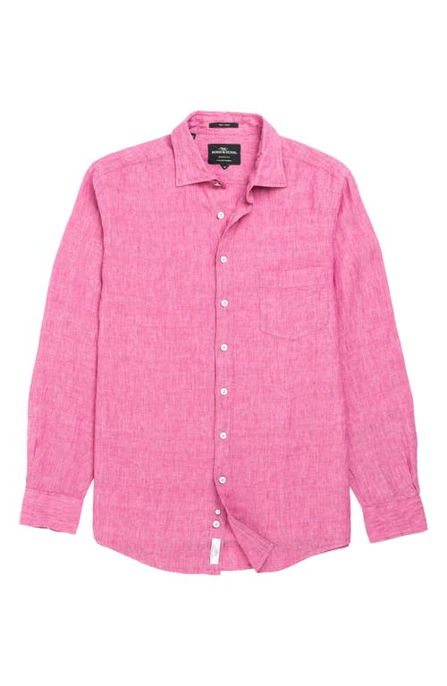 Rodd & Gunn Coromandel Linen Shirt In Flamingo