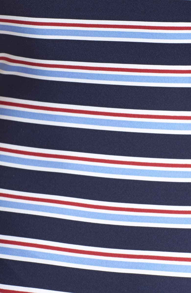 Tommy Bahama 'Stripe & Medallion' V-Neck One-Piece Swimsuit, Alternate, color,