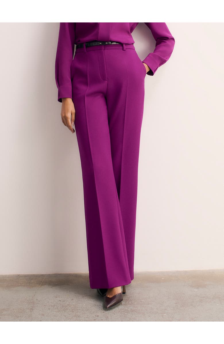 The Fold Alzira Sculpt Crepe Pants, Main, color, Purple