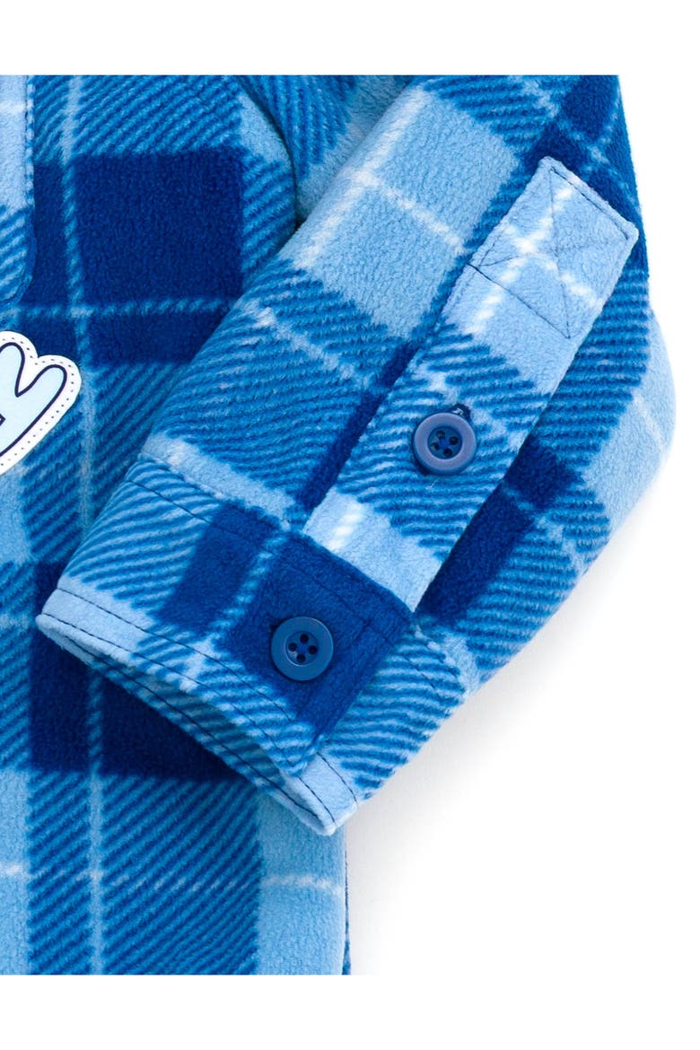 Button Front Shacket, Alternate, color, Bluey Bingo Blue Plaid