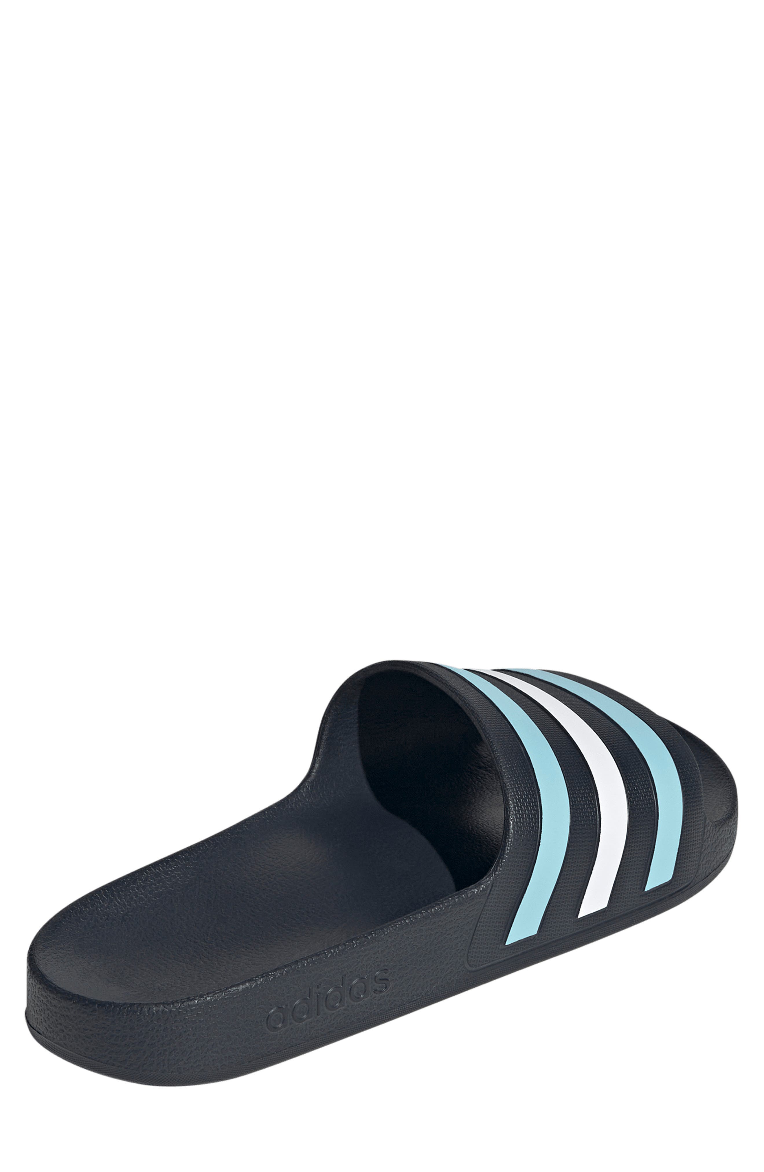 adidas Adilette Slide Sandal, Alternate, color, Night Navy/ Icey Blue/ White