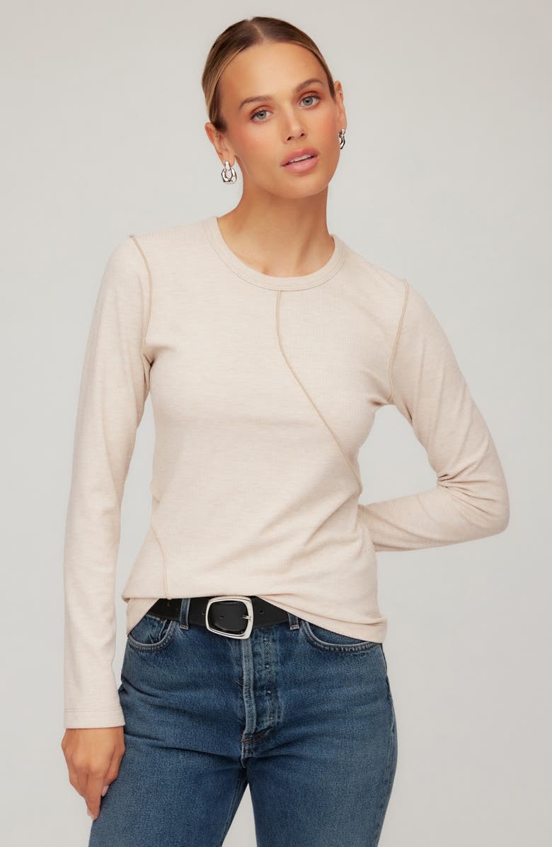 FIFTEEN TWENTY Elissa Rib Top, Alternate, color, Oatmeal