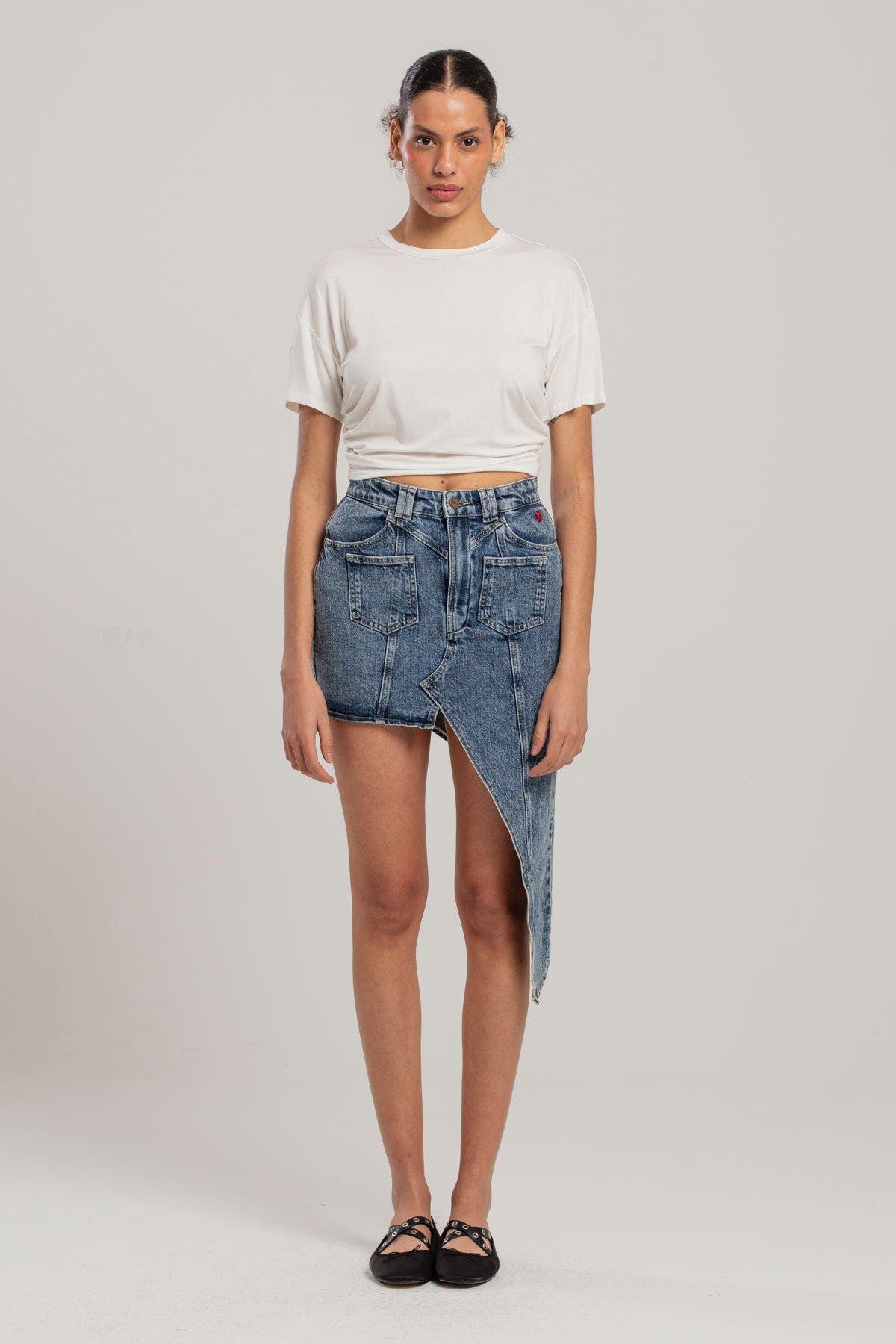 Free Heaven Cut Out Denim Skirt - image 2